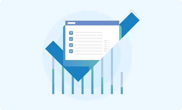 Illustration of a task list being cleared and approved